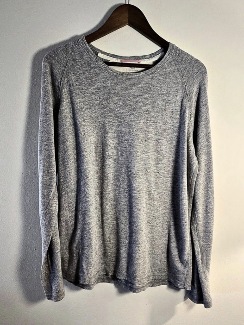Apolis Global Citizen Heather Gray Raglan Long Sleeve Tee Knit Shirt XL